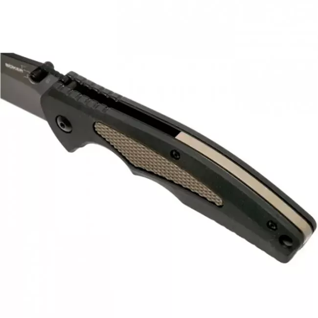 Нож складной Boker Plus Gemini NGA (длина: 203мм, лезвие: 90мм, черное), (227-1191_bl_coyot)