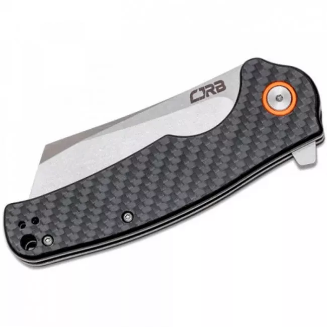 Нож складной CJRB Crag (длина: 207мм, лезвие: 87мм), карбон (284-1001_carbon)