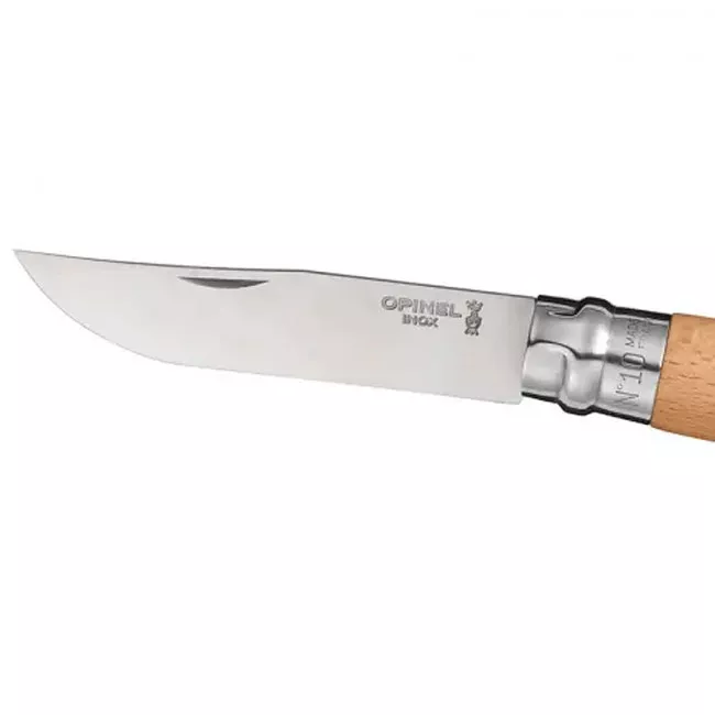 Нож складной Opinel №10 Inox (длина: 210мм, лезвие: 100мм), бук (232-1024_beech)