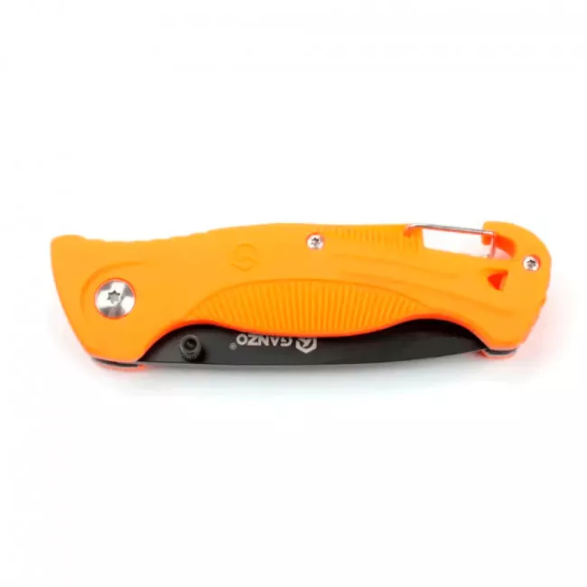 Нож складной Ganzo G611 + свисток (длина: 190мм, лезвие: 75мм), оранжевый (16-1024-orange)