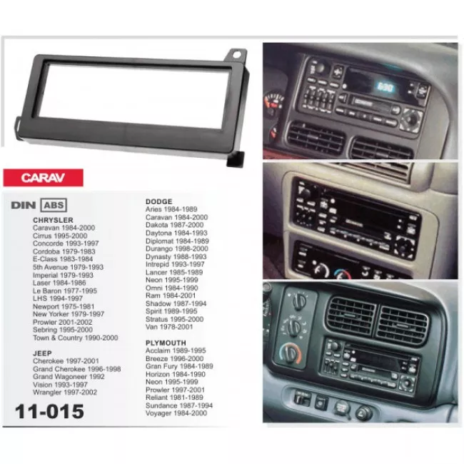 CARAV 11-015 Перехідна рамка для Dodge Caravan, Durango, Neon, RAM