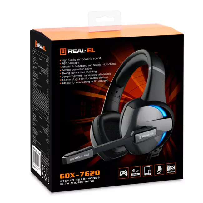 Гарнітура REAL-EL GDX-7620 Black (EL124100045)