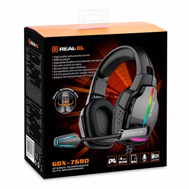 Гарнітура REAL-EL GDX-7680 Black (EL124100046)