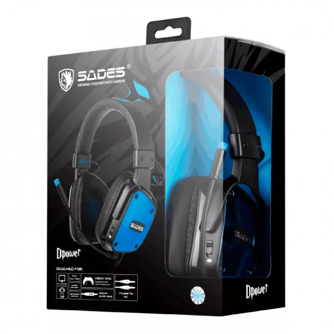Гарнитура Sades SA-722 Dpower Black/Blue (sa722blj)