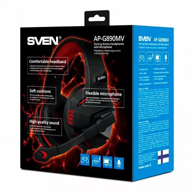 Гарнітура Sven AP-G890MV Black/Red (00850222)