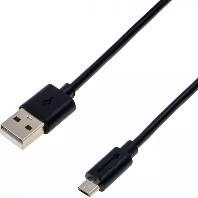 Кабель Grand-X USB-micro USB,100% медь, 2.5m, Black, BOX ( PM025B)