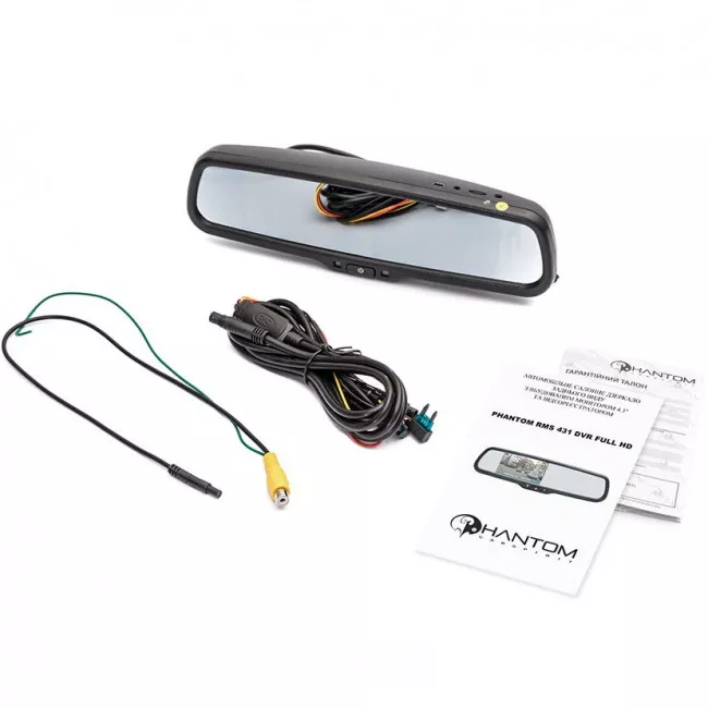 Дзеркало з/в з відеореєстратором PHANTOM RMS-431 DVR Full HD-6 (39613569)