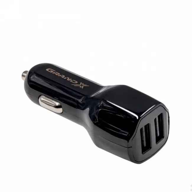 Автомобільний зарядний пристрій Grand-X CH-26BM + micro-USB Black (2USB 2.1A)
