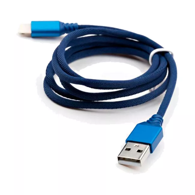 Дата кабель Vinga USB 2.0 AM to Lightning nylon 1m blue (VCPDCLNB21B)