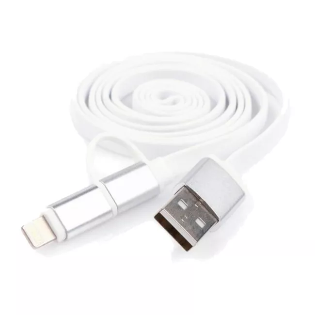 Дата кабелю USB 2.0 AM to Micro 5P&Lightning 1.0m Vinga (USBAMMICRO&Lightning-1.0)