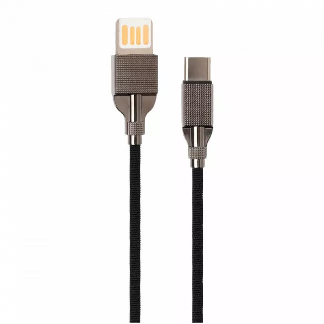 Дата кабель Vinga USB 2.0 AM to Type-C 1.0m 2-sides usb nylon black (VCPDCTC2SNB1BK)