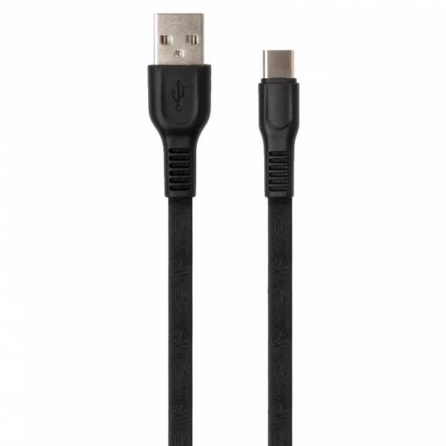 Дата кабель Vinga USB 2.0 AM to Type-C 1.0m flat art TPE back (VCPDCTCFTPE1BK)