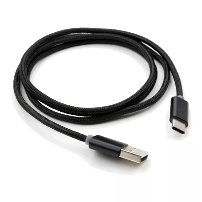 Дата кабель Vinga USB 2.0 AM to Type-C 1m LED black (VCPDCTCLED1BK)