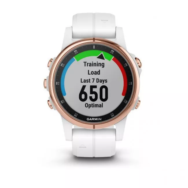Смарт-годинник Garmin fenix 5S Plus, Sapph, Wht Rose Gold w/Wht Bnd, GPS, EMEA (010-01987-07)
