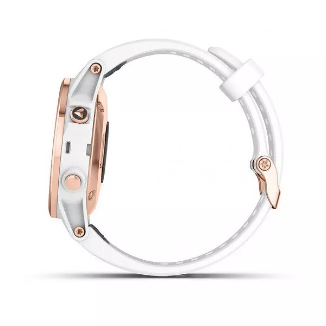 Смарт-годинник Garmin fenix 5S Plus, Sapph, Wht Rose Gold w/Wht Bnd, GPS, EMEA (010-01987-07)