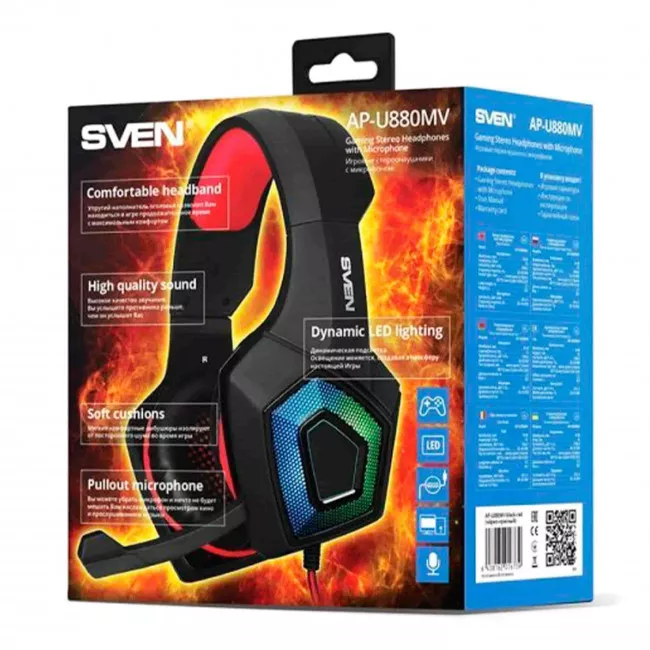 Гарнитура Sven AP-U880MV Black/Red (00850221)