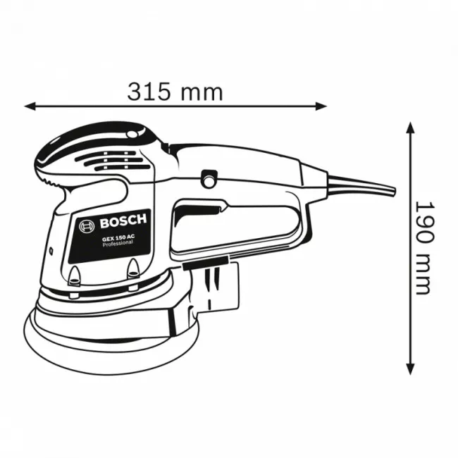 Шліфмашина ексцентрикова Bosch GEX 34-150 (0.601.372.800)