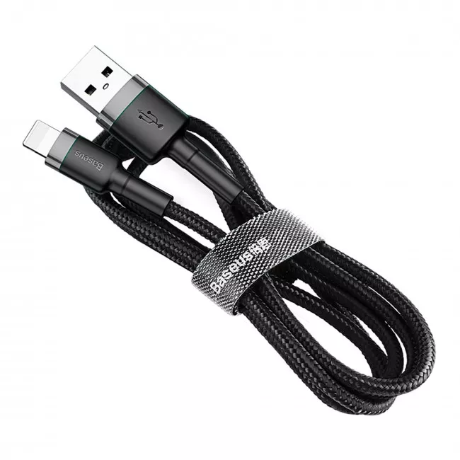 Кабель Baseus Cafule Lightning 2.4A серый/черный (CALKLF-BG1)