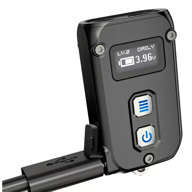 Мощный наключный фонарик с LED дисплеем Nitecore TINI 2 (USB Type-C), черный (6-1432_2_black)