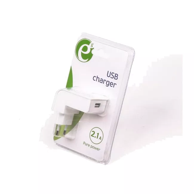 Зарядний пристрій EnerGenie (1USBx2.1A) White (EG-UC2A-02-W)