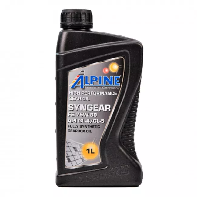 Масло трансмиссионное Alpine Syngear 75W-80 FE GL-4/GL-5 1л (1585-1) (24528)