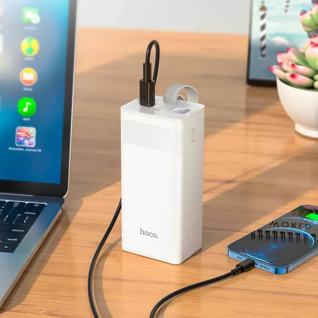 Внешний аккумулятор Hoco J86 Powermaster 22.5W 40000mAh White (759221)