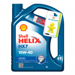 Моторное масло Shell Helix Diesel HX7 10W-40 4л + освежитель Little Joe