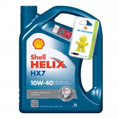 Моторна олива Shell Helix HX7 10W-40 5л + освіжувач Little Joe