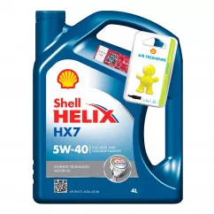 Моторное масло Shell Helix HX7 5W-40 4л + освежитель Little Joe