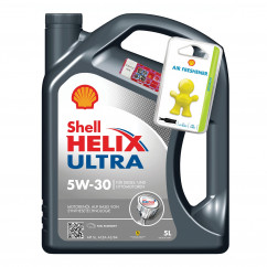 Моторное масло Shell Helix Ultra 5W-30 5л + освежитель Little Joe