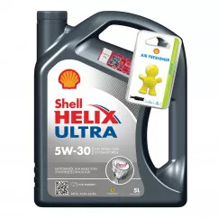 Моторное масло Shell Helix Ultra 5W-30 5л + освежитель Little Joe