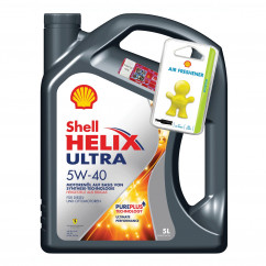Моторное масло Shell Helix Ultra 5W-40 5л + освежитель Little Joe