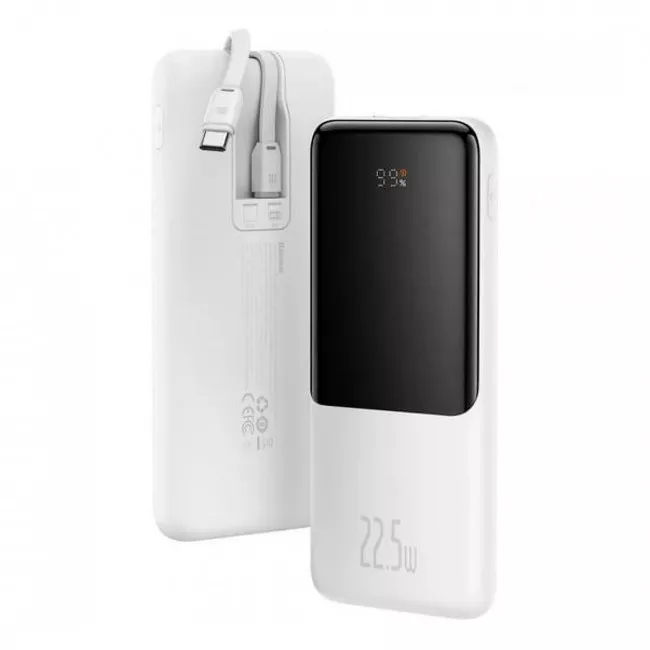 Зовнішній акумулятор Baseus Elf 10000mAh 22.5W + Type-C & Lightning cables (PPJL010002)