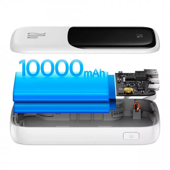 Внешний аккумулятор Baseus Qpow Pro 10000mAh 20W + Lightning cable White (PPQD020002)