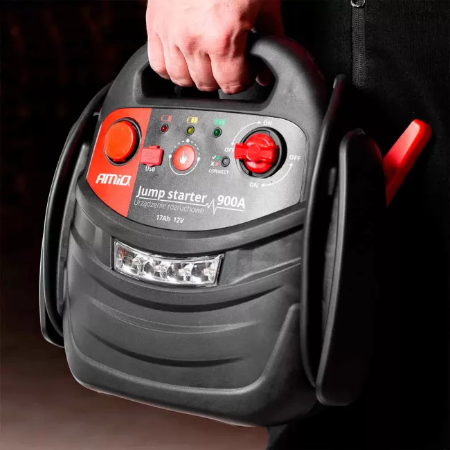Пусковое устройство AMiO JS01 Powerbank 12V 900A 4в1 (02523)