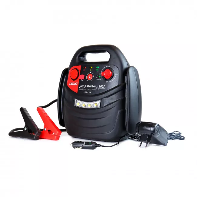 Пусковое устройство AMiO JS01 Powerbank 12V 900A 4в1 (02523)