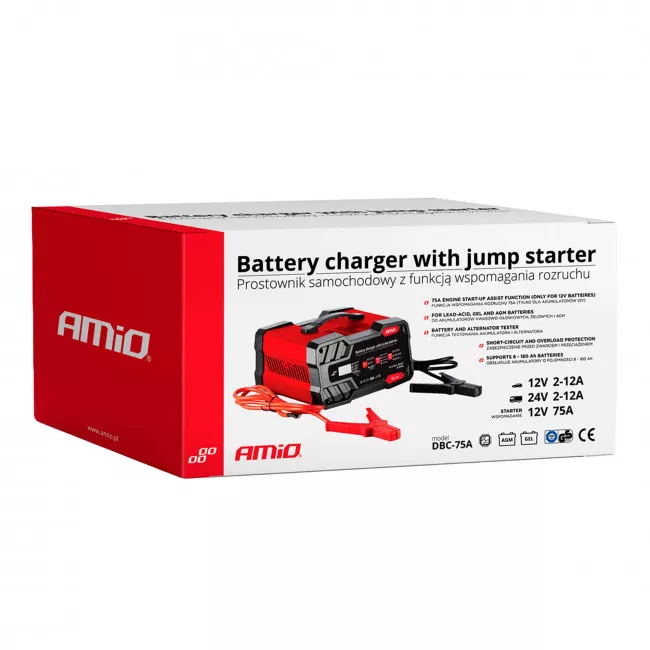 Пускозарядное устройство AMiO DBC-75A 12A 12V/24V (02400)