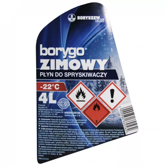 Омивач скла Borygo -22°C блакитний 4л (WP-SP-BO-0004)