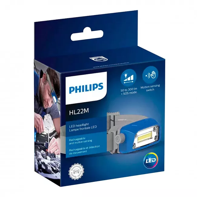 Фонарь налобный Philips HL22M с датчиком движения (LPL74X1)