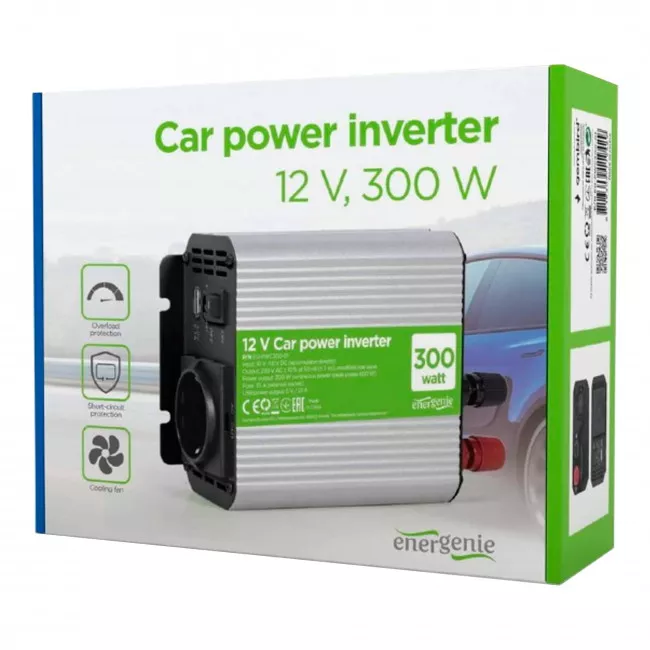 Автомобильный инвертор EnerGenie 300W EG-PWC300-01