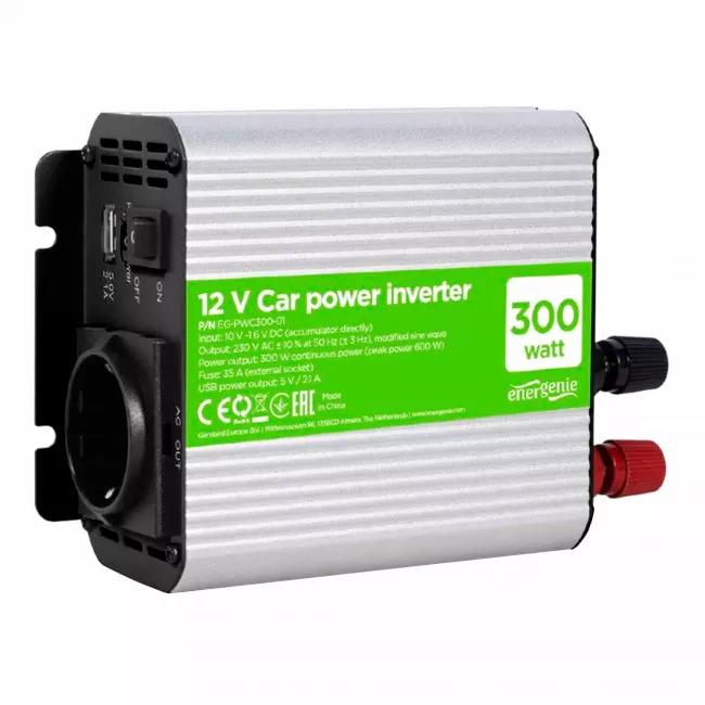 Автомобильный инвертор EnerGenie 300W EG-PWC300-01