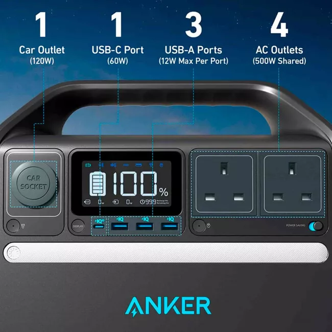 Зарядная станция Anker PowerHouse 535 512Wh 500W (A1751311)