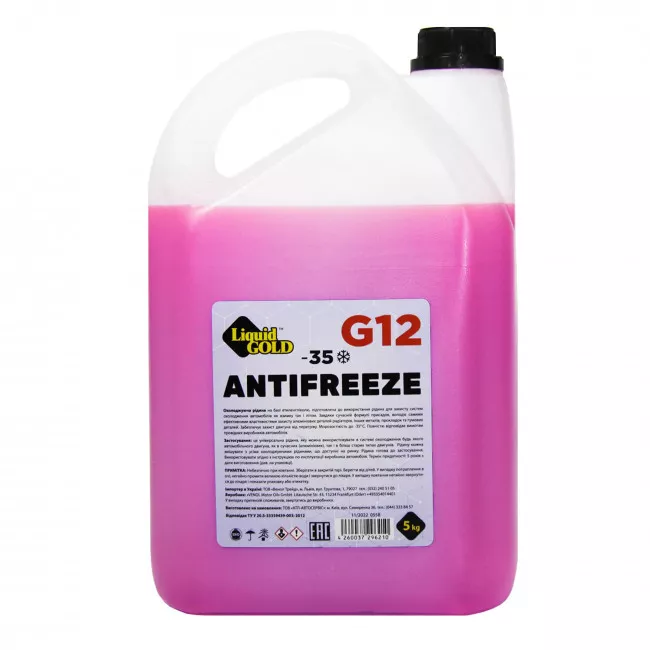 Антифриз Liquid Gold G12 -35°C червоний 5л (296210)