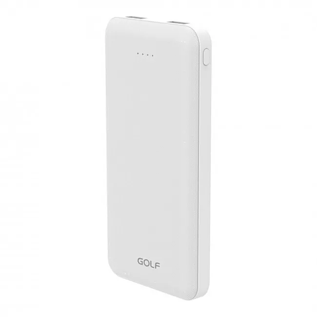 Зовнішній акумулятор Golf P200 10000 mAh 10W White