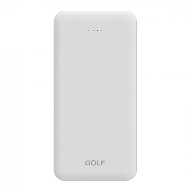 Зовнішній акумулятор Golf P200 10000 mAh 10W White Зовнішній акумулятор Golf P200 10000 mAh 10W White