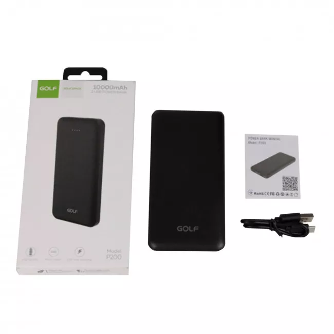 Внешний аккумулятор Golf P200 10000mAh 10W Black