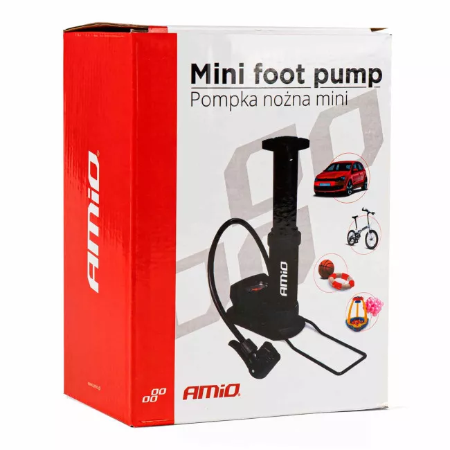 Насос AMiO ножний із манометром MINI PU03 (021477/02147)