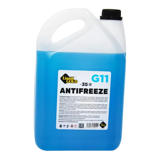 Антифриз Liquid Gold G11 -35°C синий 5л (300496)