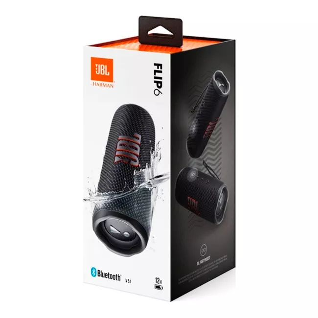 Акустическая система JBL Flip 6 Black (JBLFLIP6BLKEU)