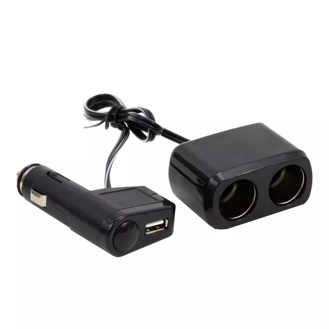 Розгалужувач прикурювача AMiO SOC1 3+1 USB (01029)